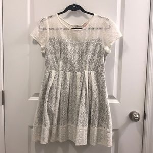 Modcloth Dahlia Lace Off-White Dress